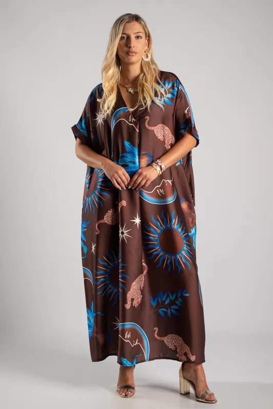 Dress Big Pleated Printed