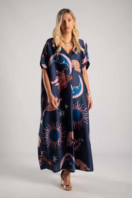Dress Big Pleated Printed