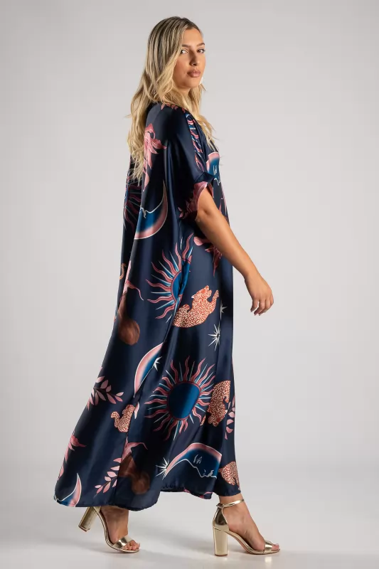 Dress Big Pleated Printed