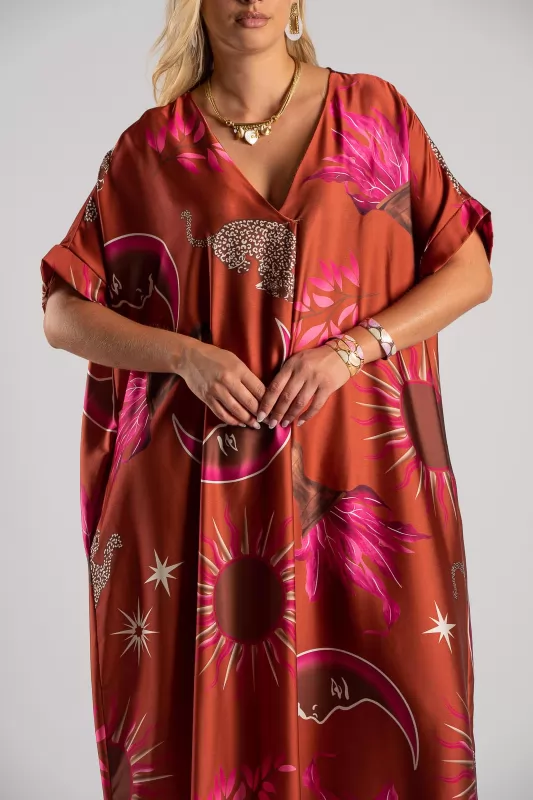 Dress Big Pleated Printed