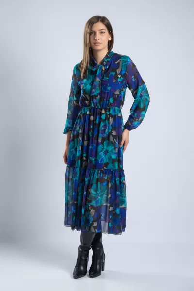 Φόρεμα Melissani Multicolor Μπλε