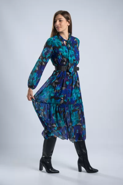 Φόρεμα Melissani Multicolor Μπλε