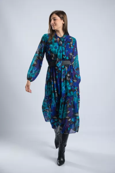 Φόρεμα Melissani Multicolor Μπλε