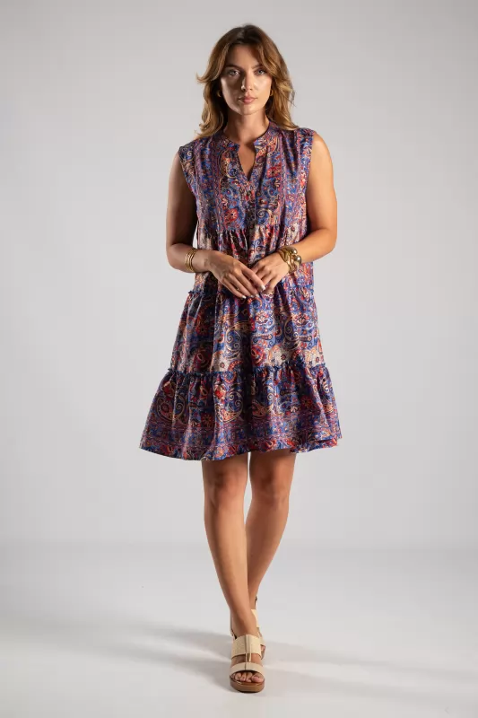 Silk Dress Printed Multi