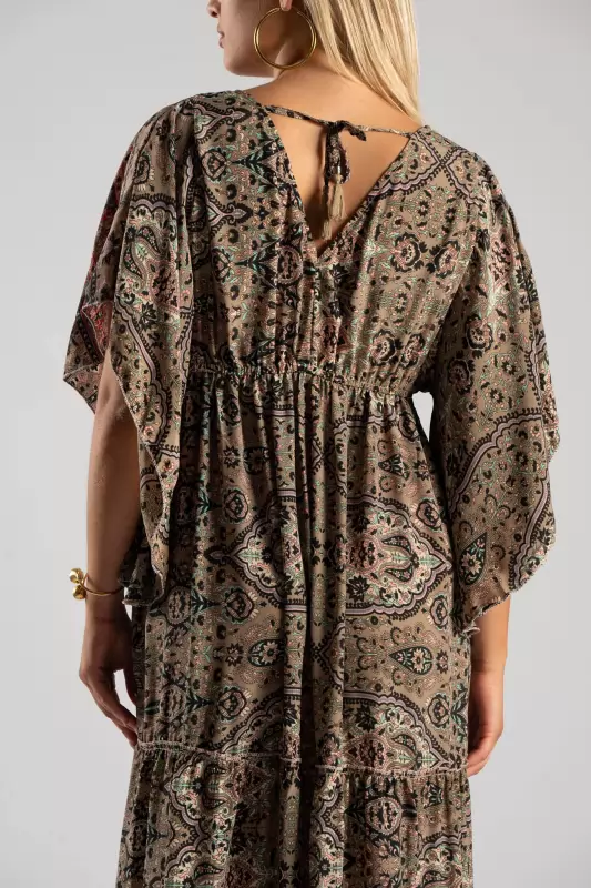 Φόρεμα Μεταξωτό Maxi Ethnic