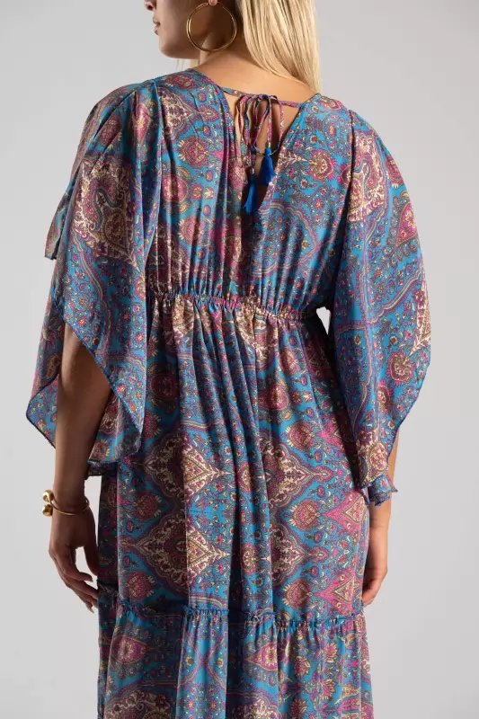 Φόρεμα Μεταξωτό Maxi Ethnic