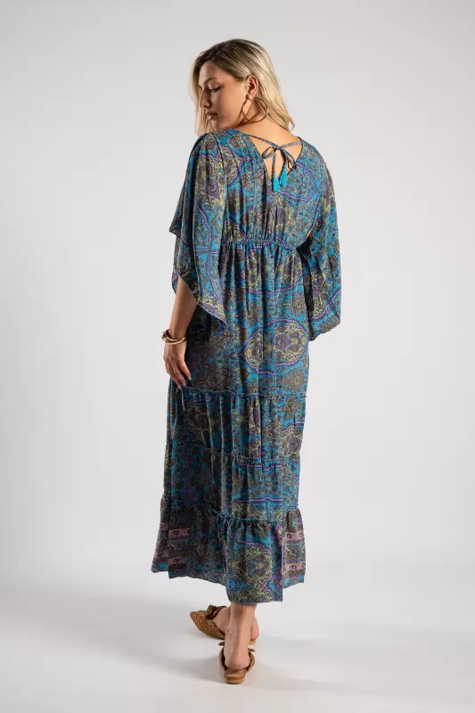 Φόρεμα Μεταξωτό Maxi Ethnic