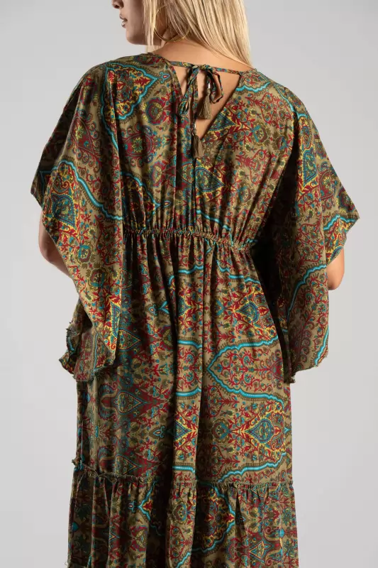 Φόρεμα Μεταξωτό Maxi Ethnic