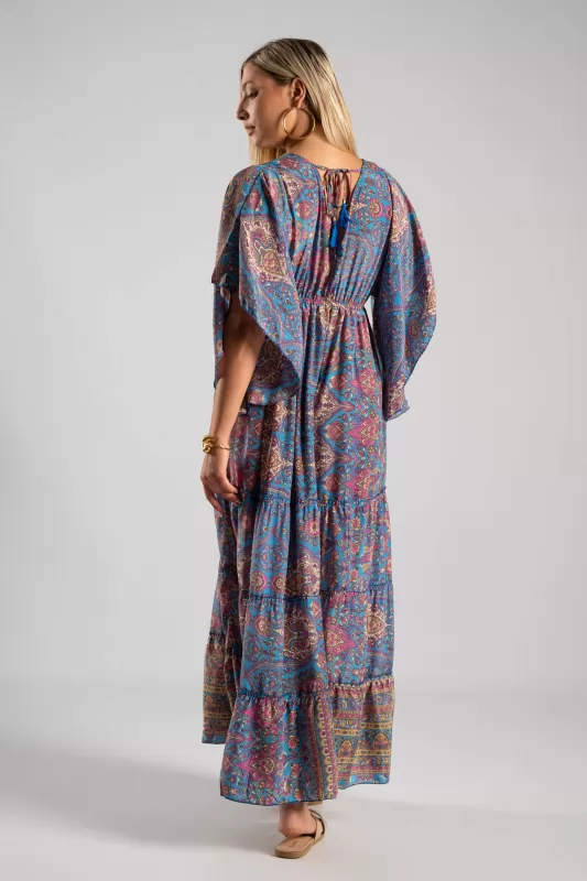 Φόρεμα Μεταξωτό Maxi Ethnic