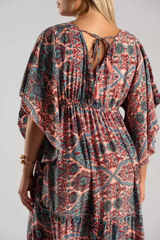 Φόρεμα Μεταξωτό Maxi Ethnic