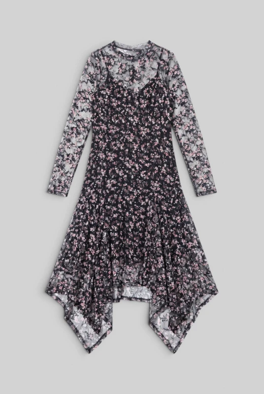 Valeria Floral Lace Midi Dress