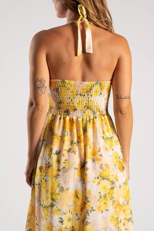 Midi Dress Floral Wasp Nest