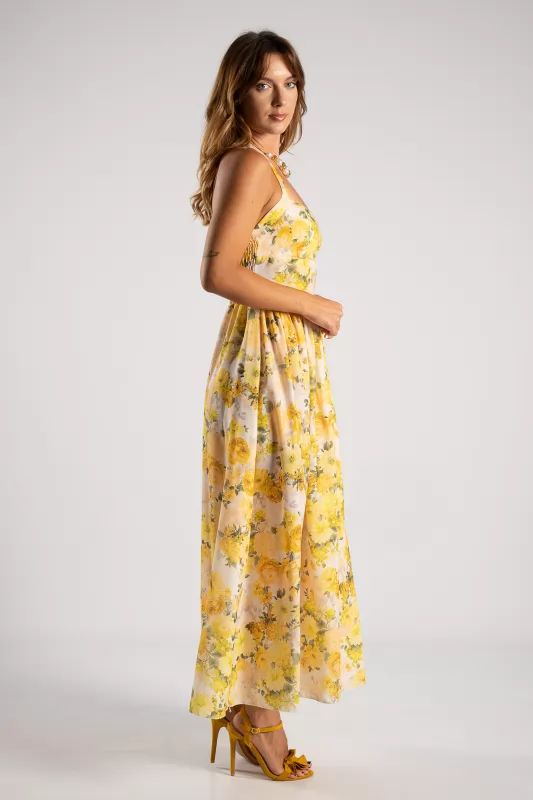 Midi Dress Floral Wasp Nest