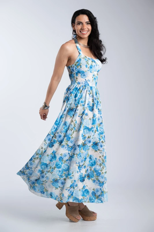 Φόρεμα Midi Floral Σφηγγοφωλιά