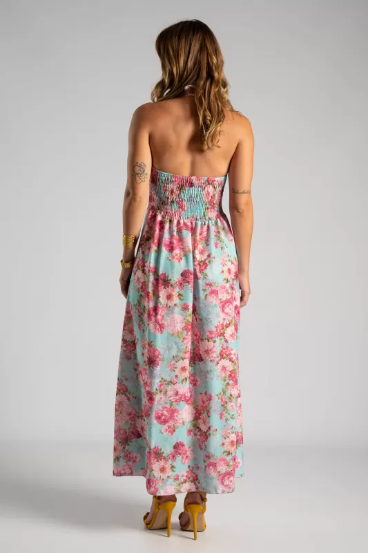 Φόρεμα Midi Floral Σφηγγοφωλιά