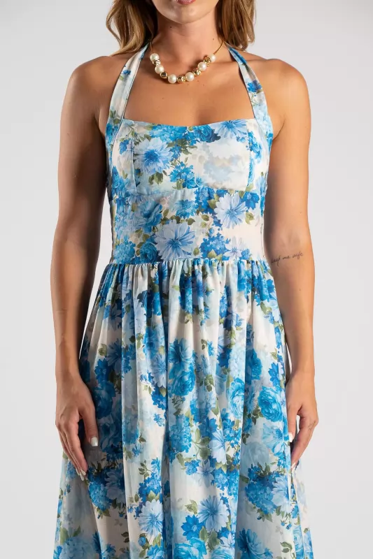 Midi Dress Floral Wasp Nest