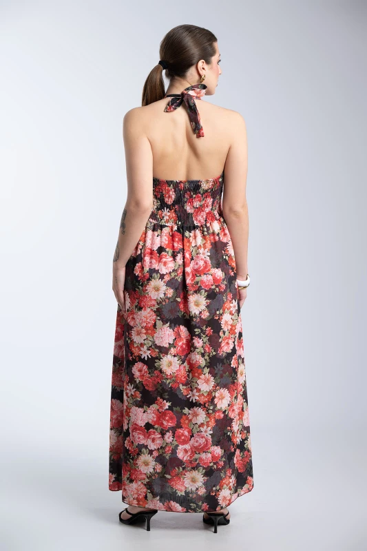 Φόρεμα Midi Floral Σφηγγοφωλιά