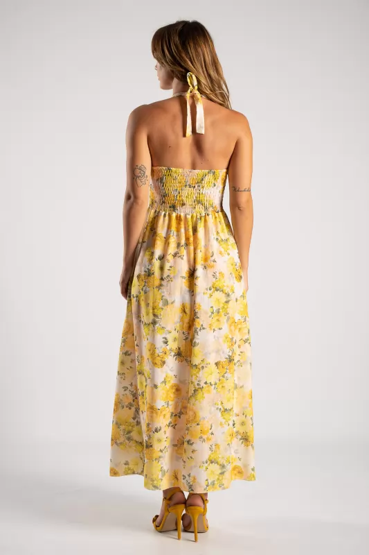 Midi Dress Floral Wasp Nest