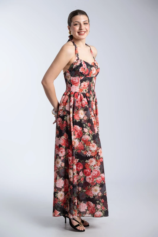 Φόρεμα Midi Floral Σφηγγοφωλιά