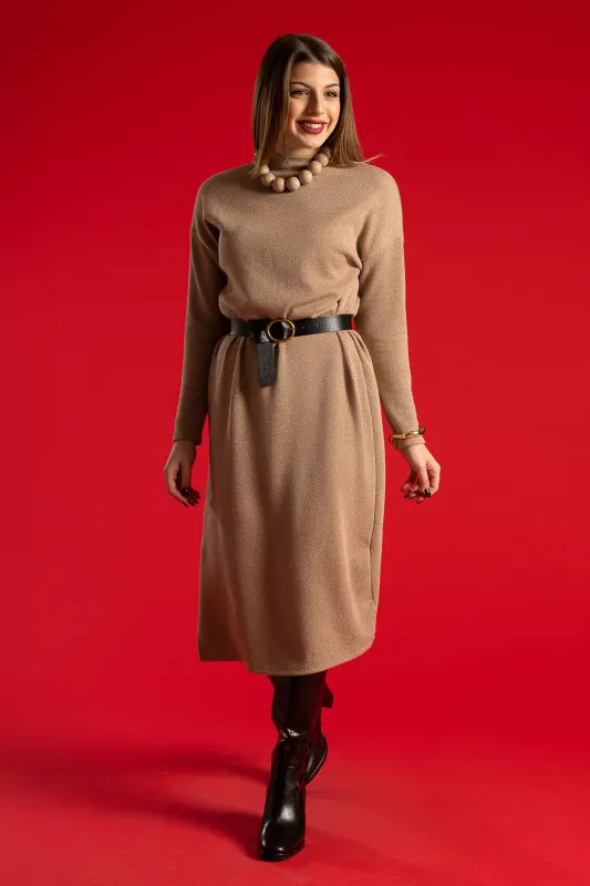 Φόρεμα Midi Lurex Ζώνη