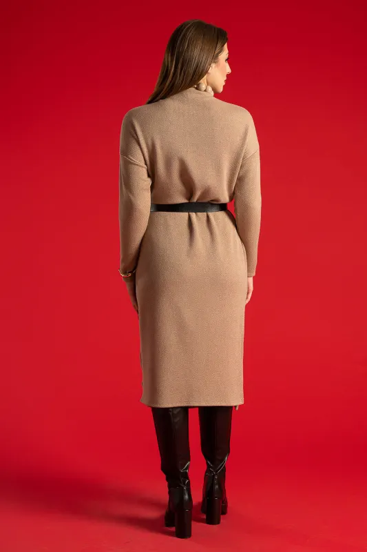 Φόρεμα Midi Lurex Ζώνη