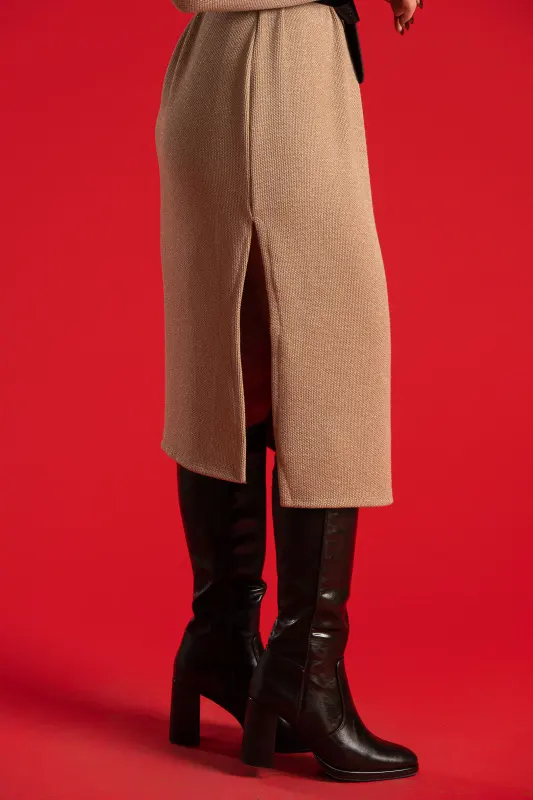 Φόρεμα Midi Lurex Ζώνη