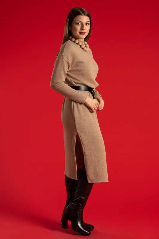 Φόρεμα Midi Lurex Ζώνη