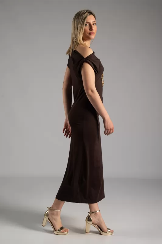 Φόρεμα Midi One-Shoulder
