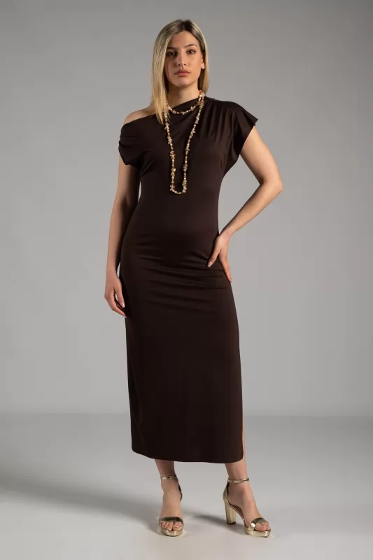 Φόρεμα Midi One-Shoulder