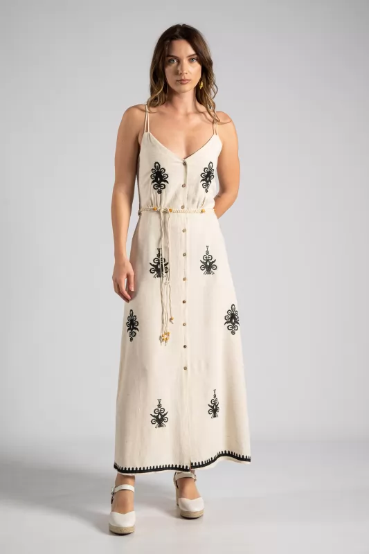 Dress Midi Wasp Embroidery