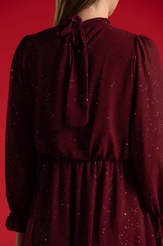 Φόρεμα Midi Shimmer Λάστιχο