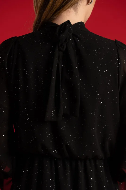 Φόρεμα Midi Shimmer Λάστιχο