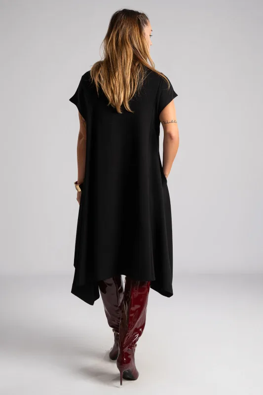 Dress Midi Velvet Detail Roses