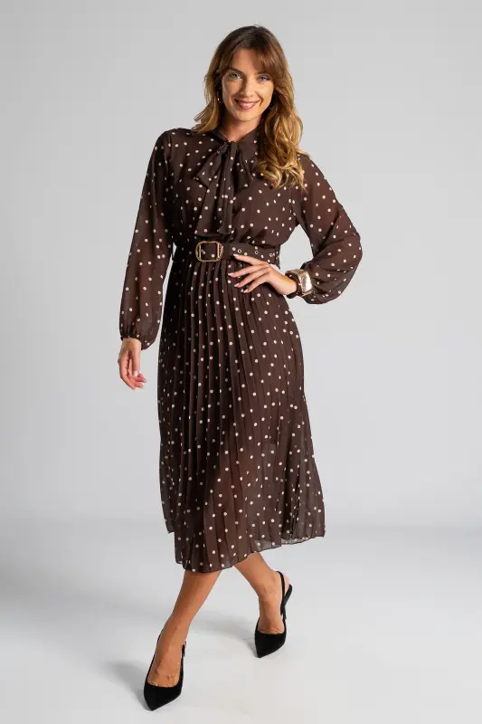 Dress Midi Belt Dot