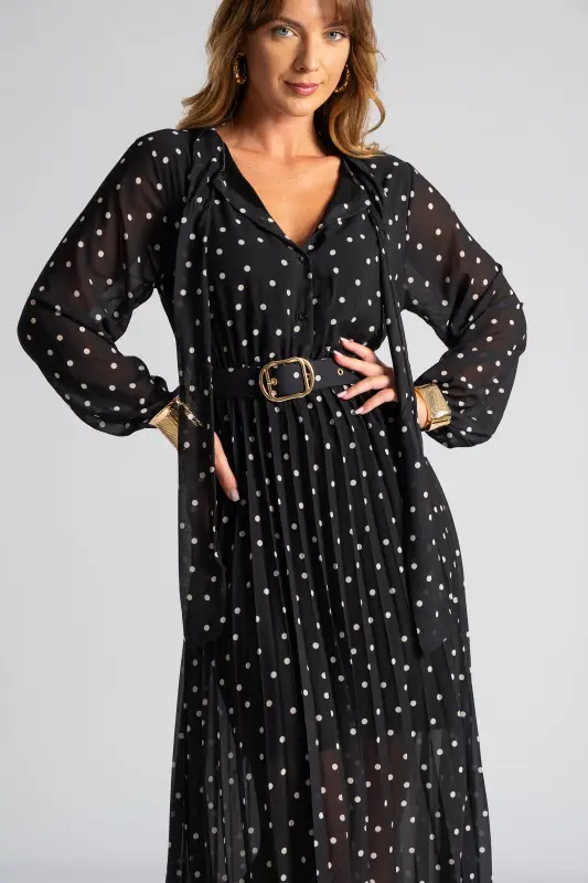 Dress Midi Belt Dot