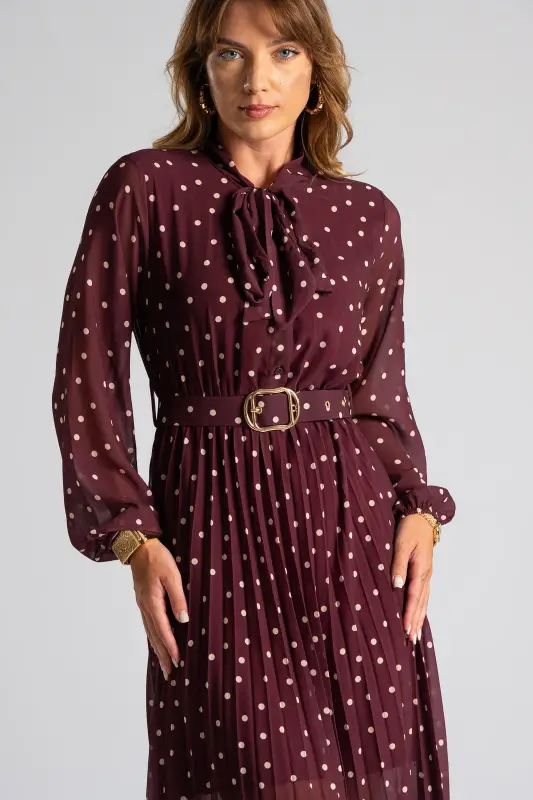 Dress Midi Belt Dot