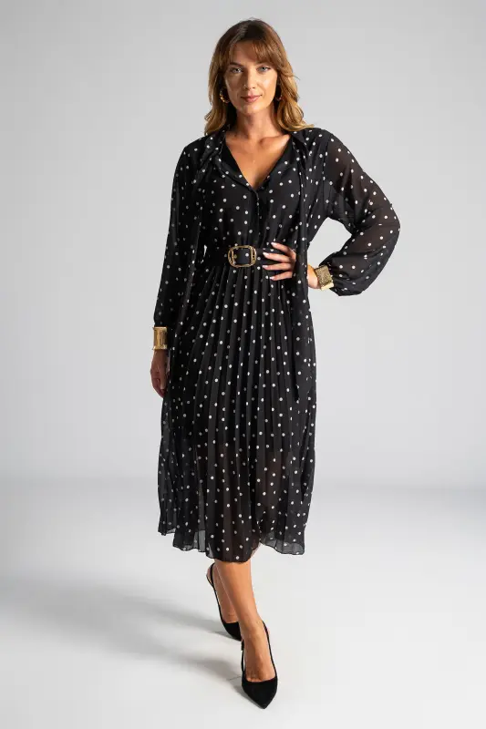 Dress Midi Belt Dot