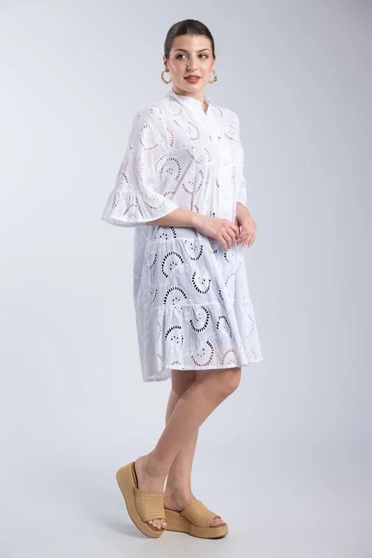 Cotton Broderie Mini Dress