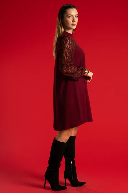 Φόρεμα Mini Δαντέλα Λεπτομέρεια