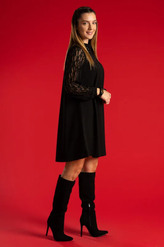 Φόρεμα Mini Δαντέλα Λεπτομέρεια