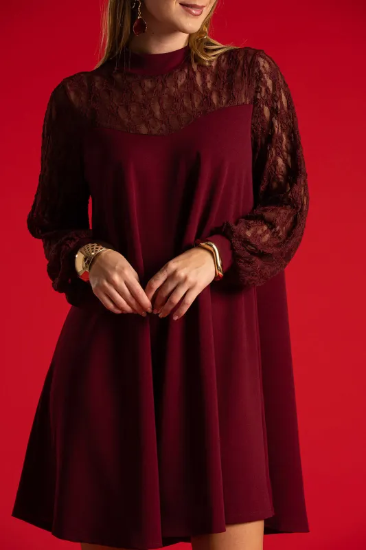 Φόρεμα Mini Δαντέλα Λεπτομέρεια