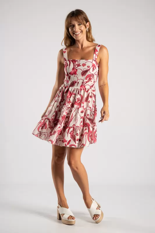 Φόρεμα Mini Floral Βολάν