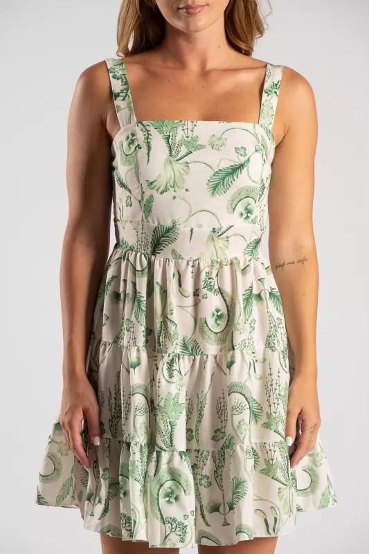 Φόρεμα Mini Floral Βολάν