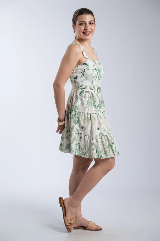 Dress Mini Floral Ruffle