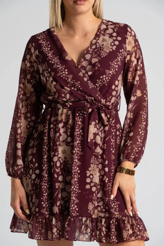 Mini Floral Ruffle Dress