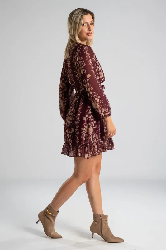 Mini Floral Ruffle Dress