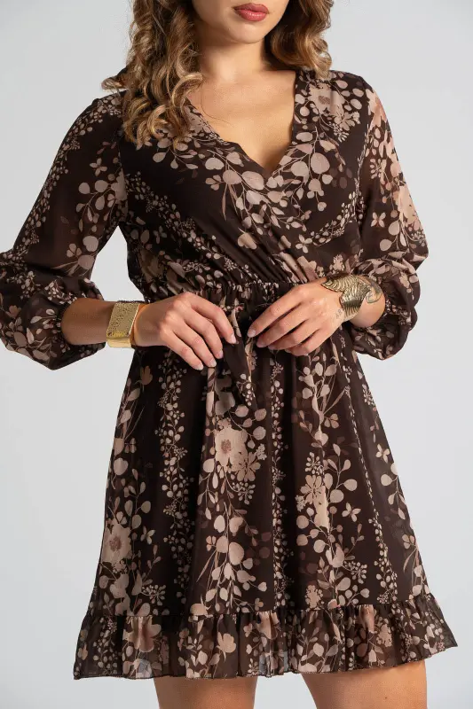 Mini Floral Ruffle Dress