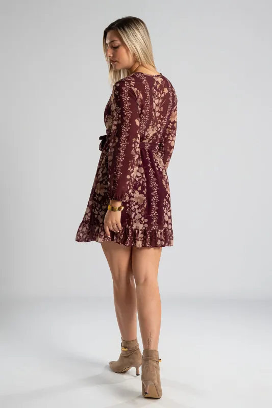 Mini Floral Ruffle Dress