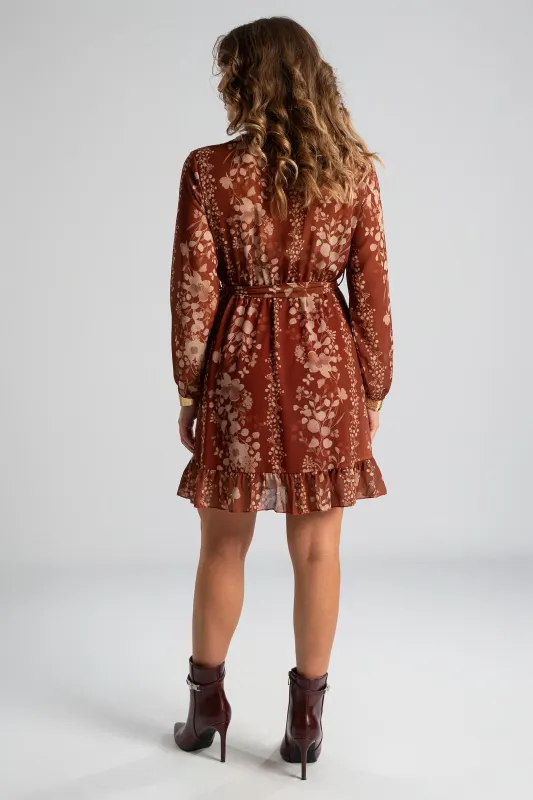 Mini Floral Ruffle Dress