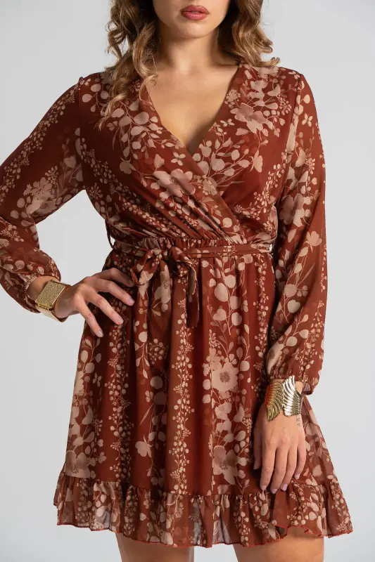 Mini Floral Ruffle Dress